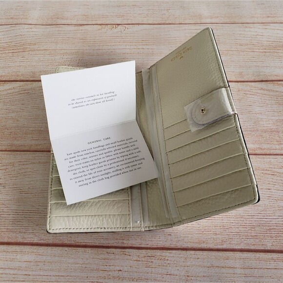 Kate Spade Saffiano Leather Metallic Wallet with Gift Box - Picture 11 of 14